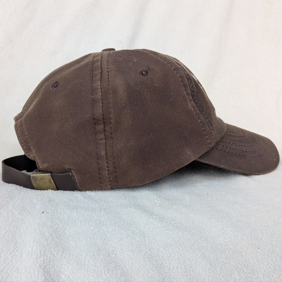Magnolia Farms Brown Faux Leather Distressed Adjustable Baseball Cap Hat Waco TX - Picture 7 of 12